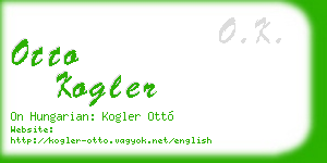 otto kogler business card