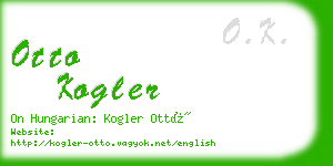 otto kogler business card